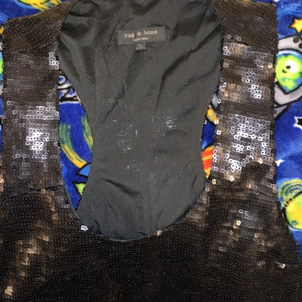 Rag & Bone. Sequin Silk Racer Back. Size Large. B… - image 3